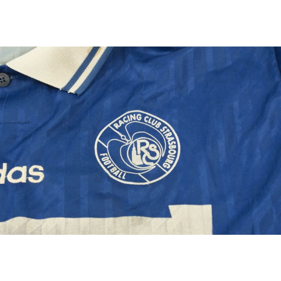 Maillot de football vintage Racing Club de Strasbourg n°10 TOURTEL TRYBA 1995-1996 - Adidas - RC Strasbourg Alsace