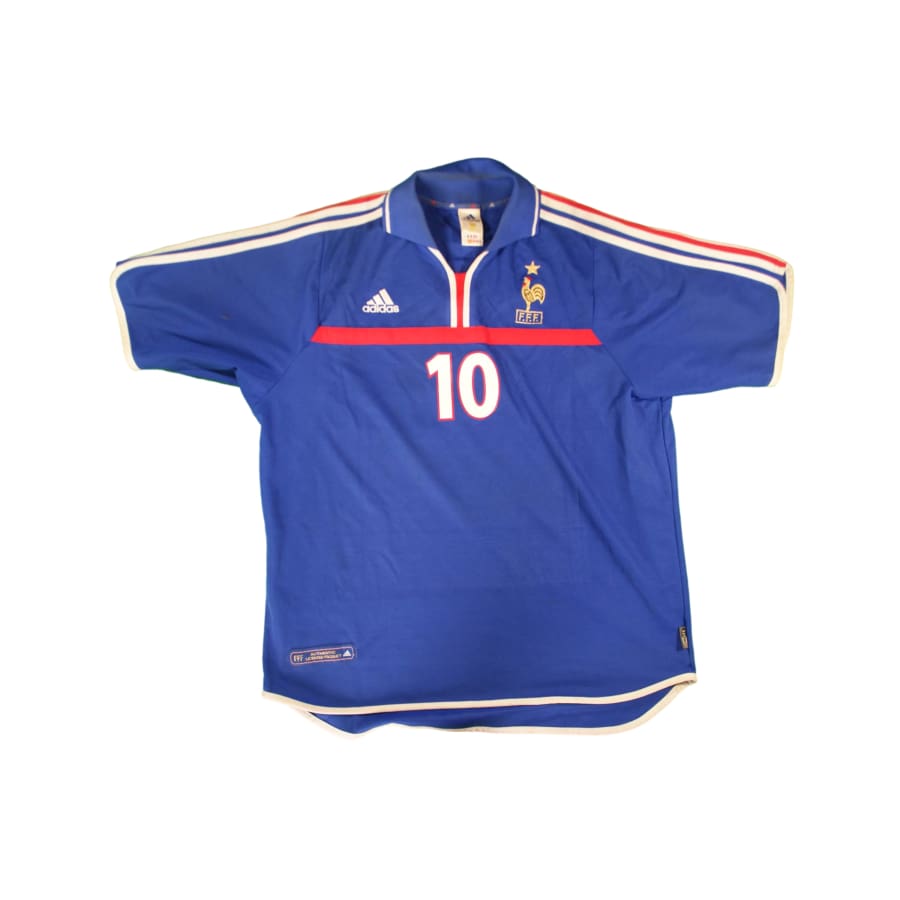 Maillot EDF vintage domicile #10 Zidane 1999-2000 - Adidas - Equipe de France