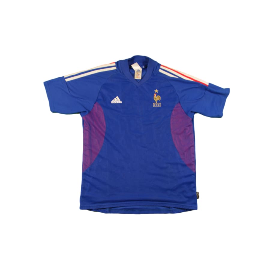 Maillot équipe de France rétro domicile #20 TREZEGUET 2002-2003 - Adidas - Equipe de France