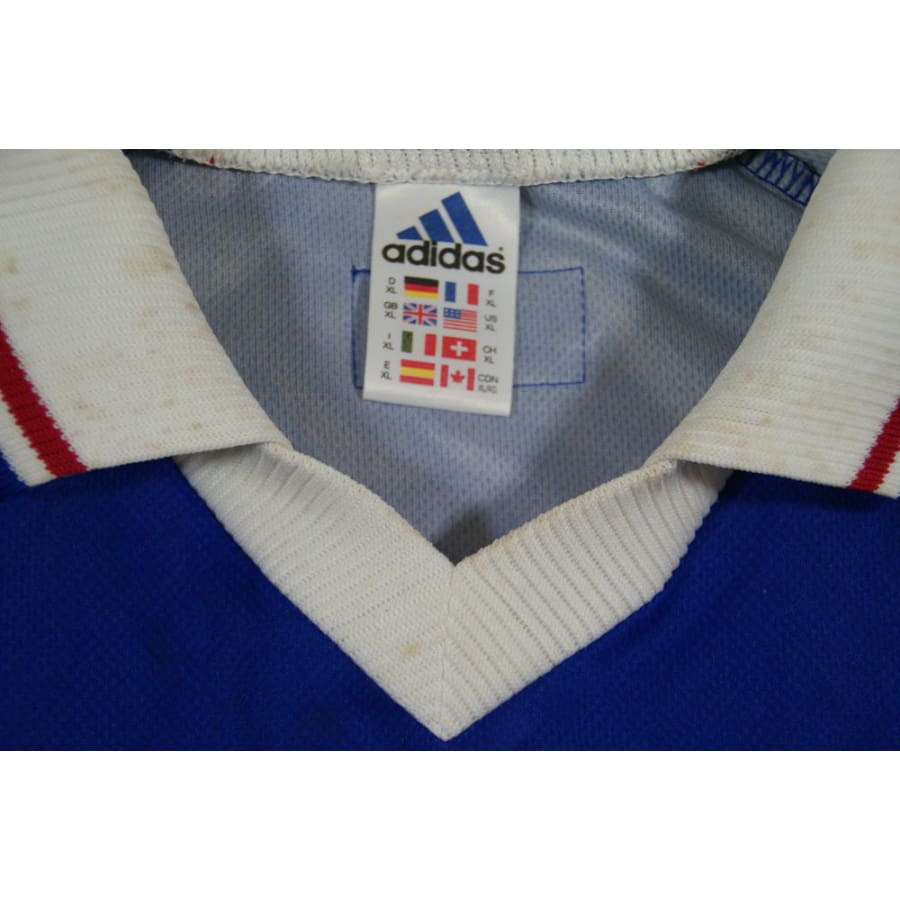 Maillot équipe de France rétro domicile #7 DESCHAMPS 1997-1998 - Adidas - Equipe de France