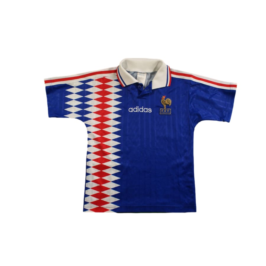 Maillot équipe de France rétro domicile enfant 1995-1996 - Adidas - Equipe de France