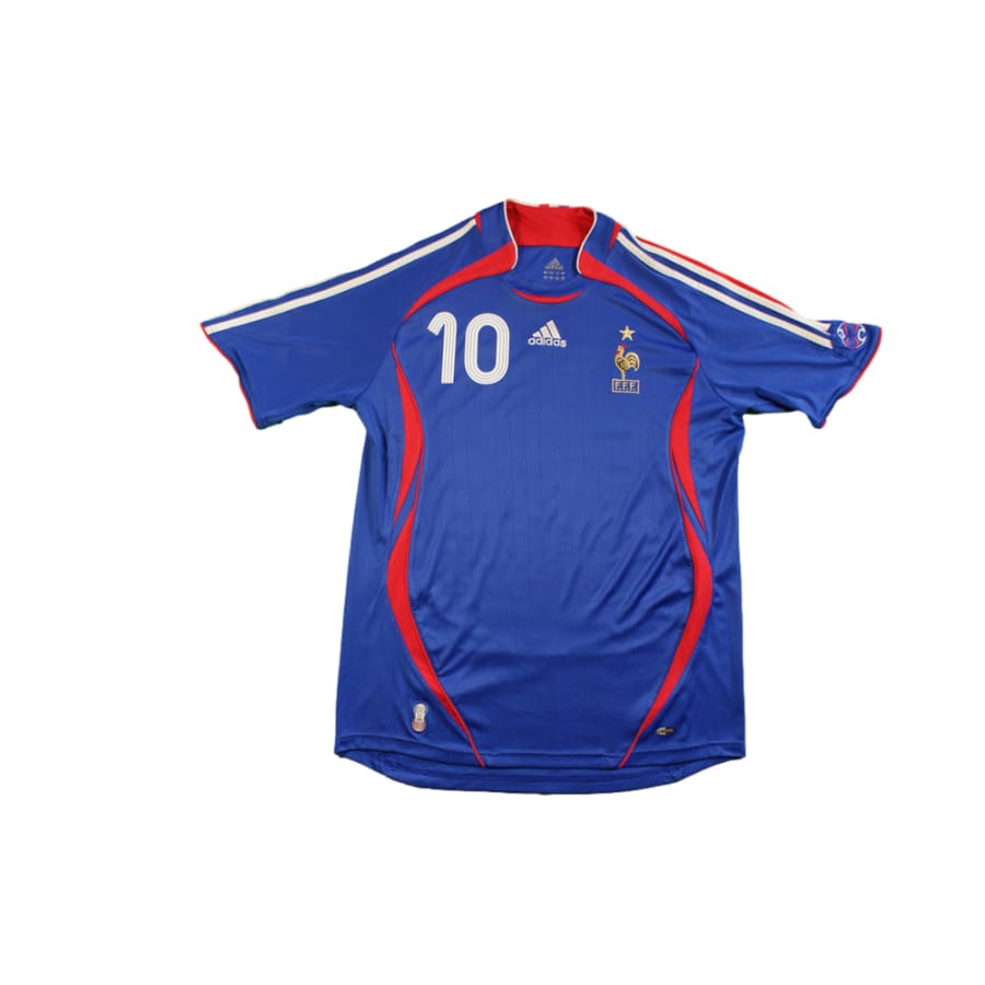 Maillot équipe de France rétro domicile enfant N°10 ZIDANE 2006-2007 - Adidas - Equipe de France