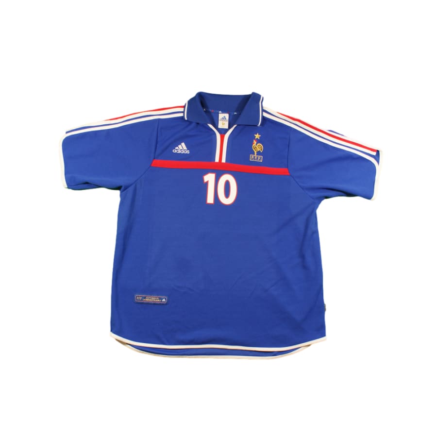 Maillot équipe de France rétro domicile N°10 ZIDANE 2000-2001 - Adidas - Equipe de France