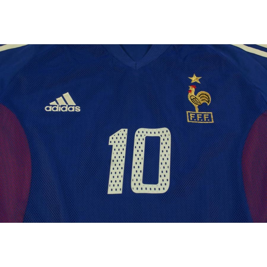 Maillot équipe de France rétro domicile N°10 ZIDANE 2002-2003 - Adidas - Equipe de France