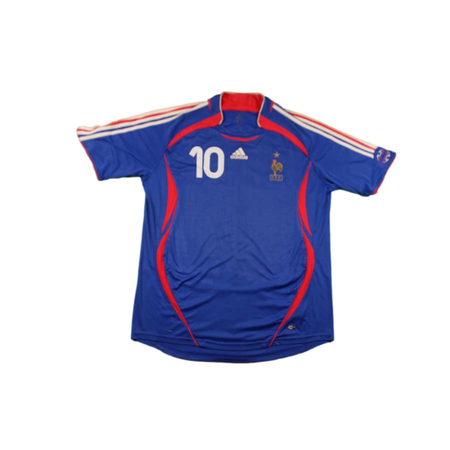 Maillot équipe de France rétro domicile N°10 ZIDANE 2006-2007 - Adidas - Equipe de France