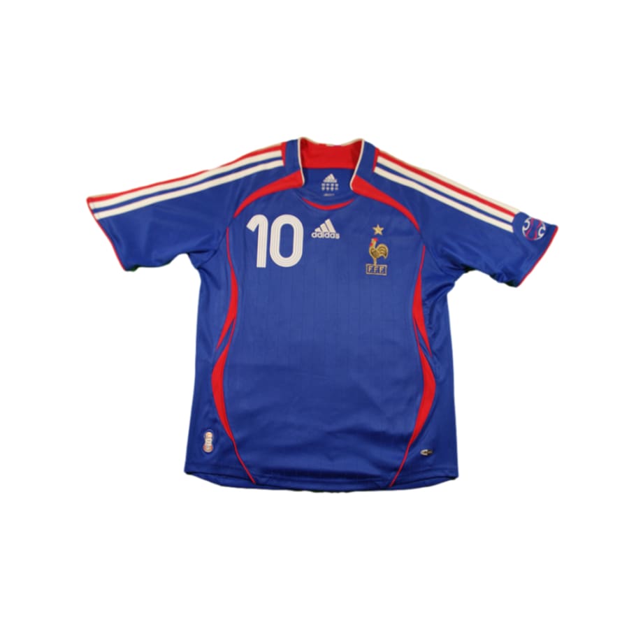 Maillot équipe de France rétro domicile N°10 ZIDANE enfant 2006-2007 - Adidas - Equipe de France