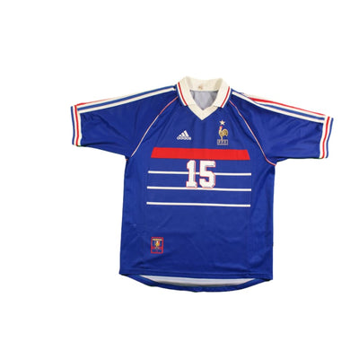 Maillot équipe de France rétro domicile N°15 THURAM 1998-1999 - Adidas - Equipe de France