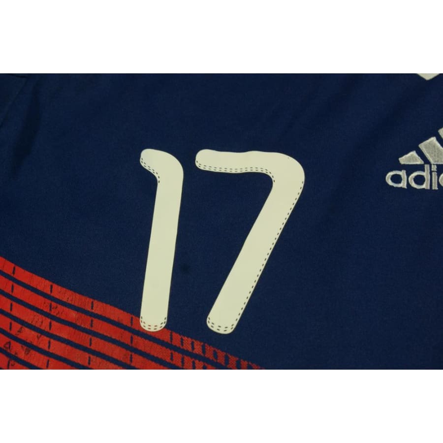 Maillot équipe De France Domicile 2010-2011 - N°17 - Adidas - Taille M - État Moyen
