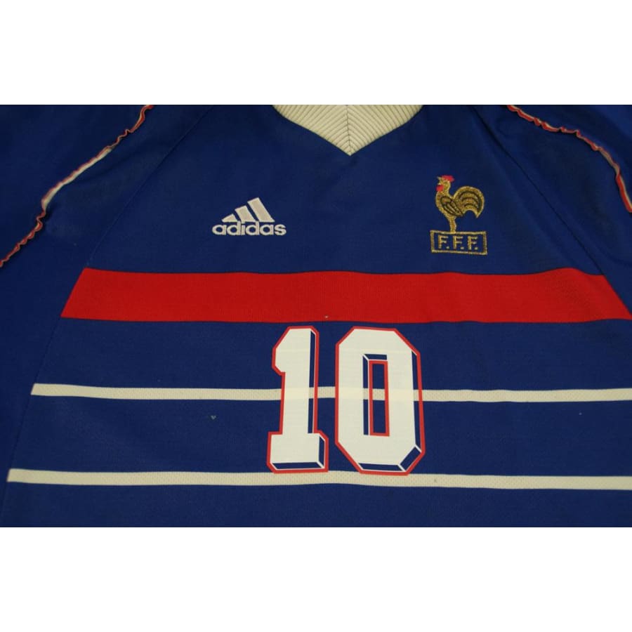 Maillot équipe de France rétro N°10 ZIDANE 1997-1998 - Adidas - Equipe de France