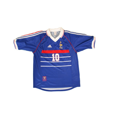 Maillot Equipe de France vintage domicile #10 Zidane 1998-1999 - Adidas - Equipe de France