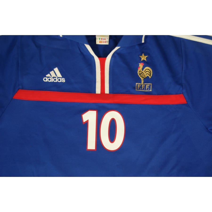 Maillot Equipe de France vintage domicile #10 Zidane 1999-2000 - Adidas - Equipe de France