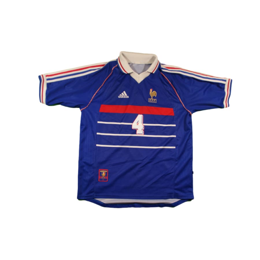 Maillot équipe de France vintage domicile #4 VIEIRA 1997-1998 - Adidas - Equipe de France
