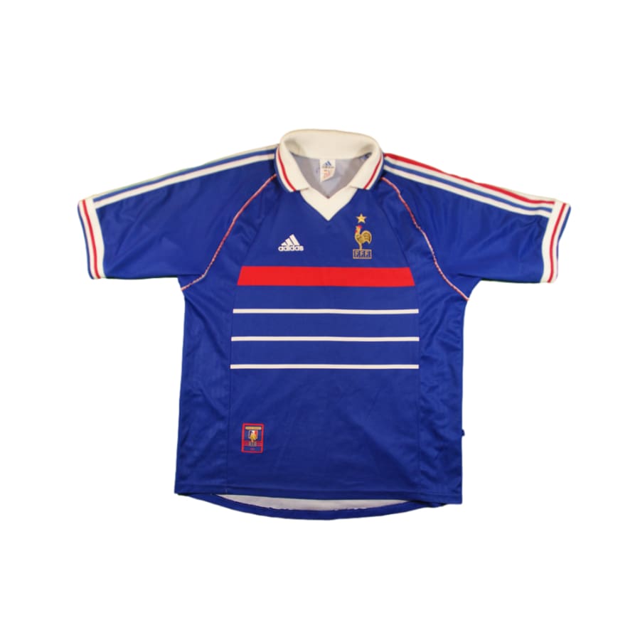 Maillot équipe de France vintage domicile #6 DJORKAEFF 1998-1999 - Adidas - Equipe de France