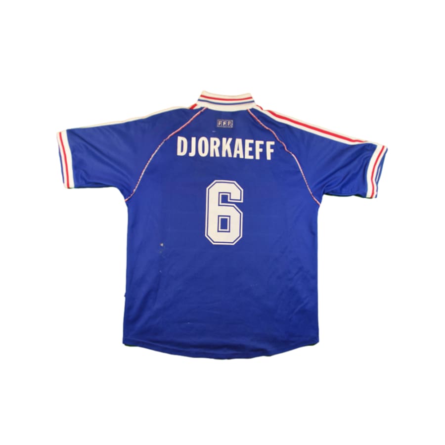 Maillot équipe de France vintage domicile #6 DJORKAEFF 1998-1999 - Adidas - Equipe de France