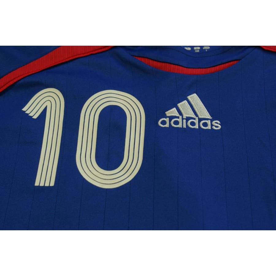 Maillot équipe de France vintage domicile enfant N°10 ZIDANE 2006-2007 - Adidas - Equipe de France