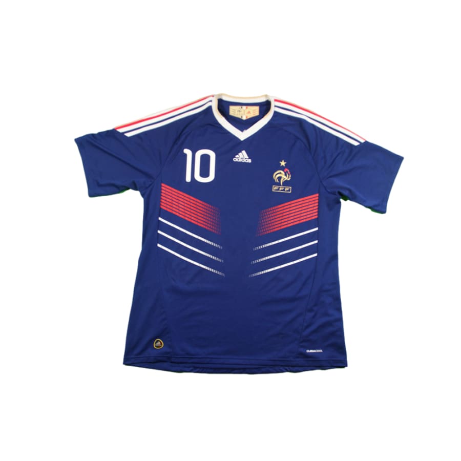 Maillot équipe de France vintage domicile N°10 BENZEMA 2010-2011 - Adidas - Equipe de France