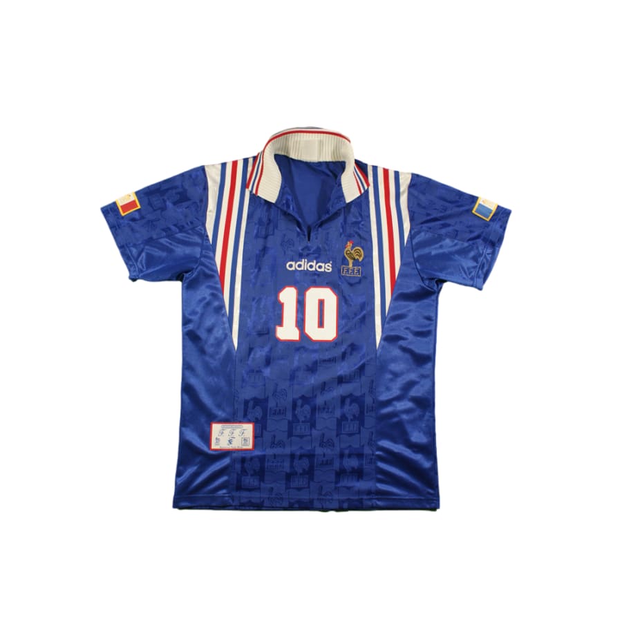 Maillot équipe de France vintage domicile N°10 ZIDANE 1996-1997 - Adidas - Equipe de France