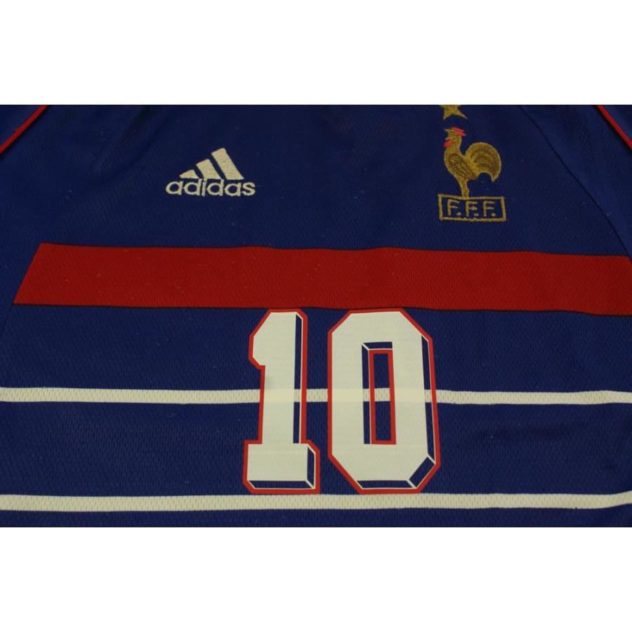 Maillot équipe de France vintage domicile N°10 ZIDANE 1998-1999 - Adidas - Equipe de France