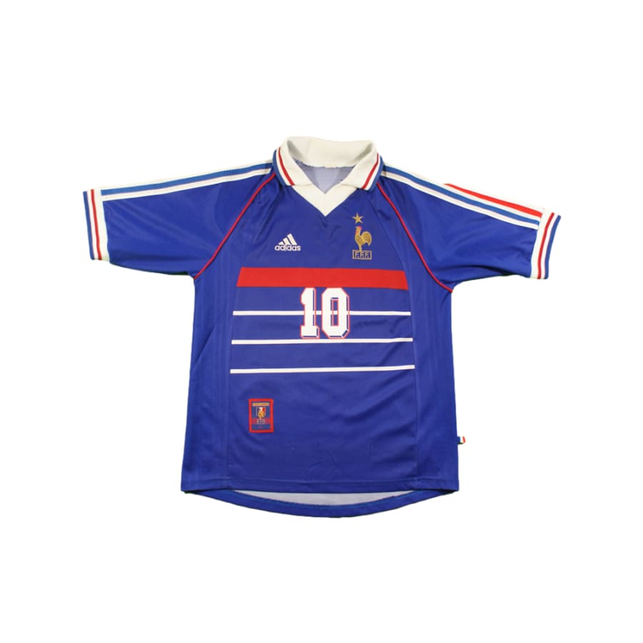 Maillot équipe de France vintage domicile N°10 ZIDANE 1998-1999 - Adidas - Equipe de France