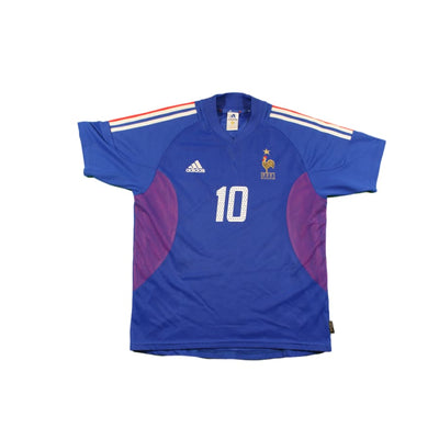 Maillot équipe de France vintage domicile N°10 ZIDANE 2002-2003 - Adidas - Equipe de France