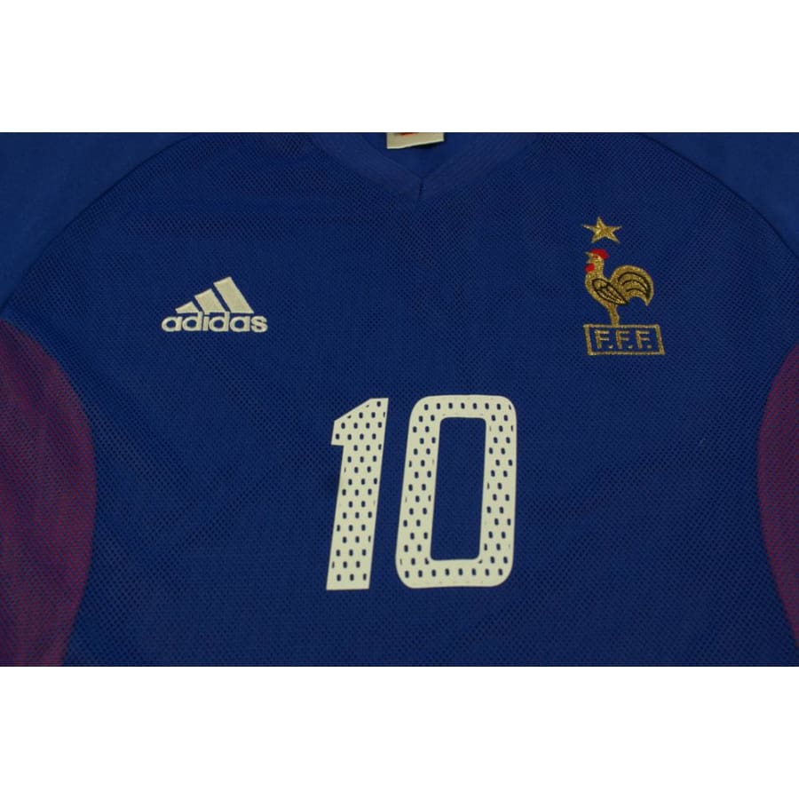 Maillot équipe de France vintage domicile N°10 ZIDANE 2002-2003 - Adidas - Equipe de France