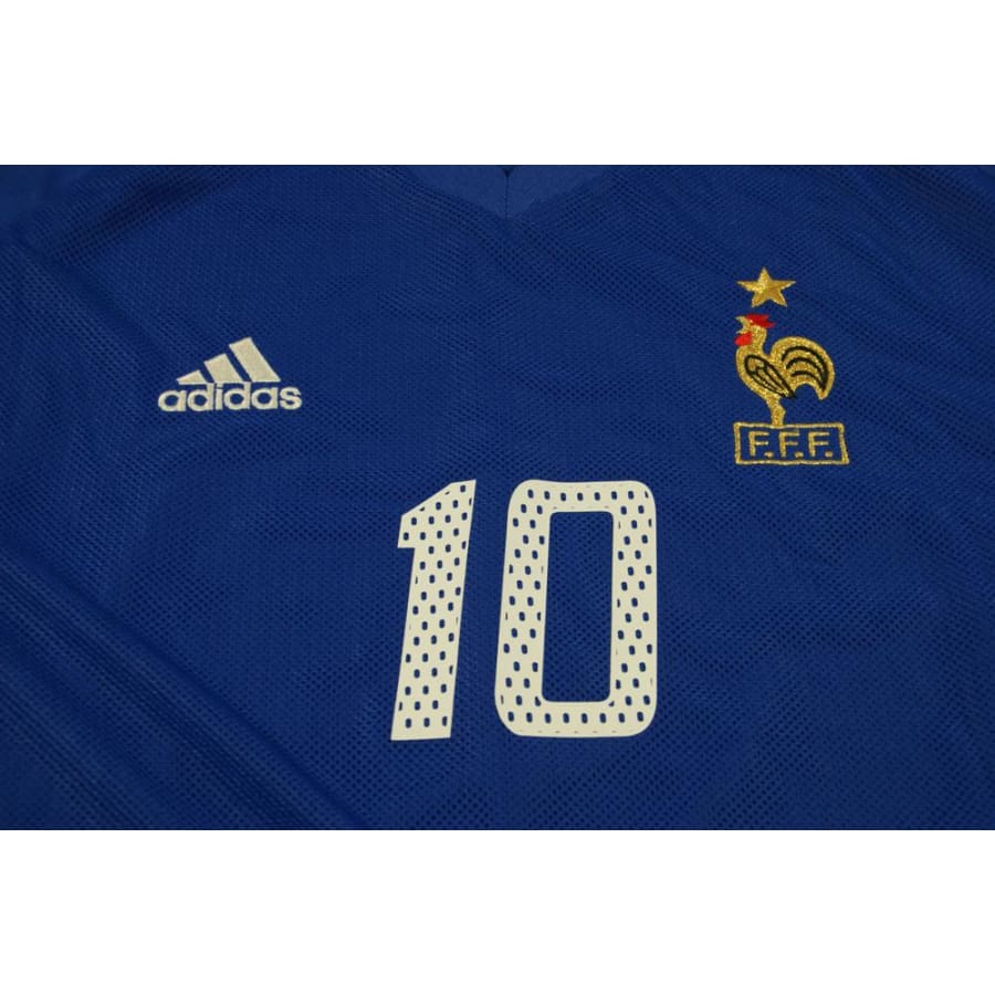 Maillot équipe de France vintage domicile N°10 ZIDANE 2002-2003 - Adidas - Equipe de France