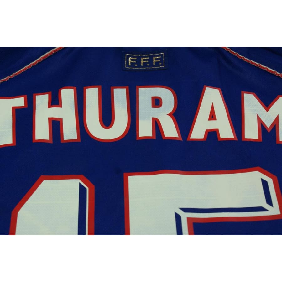 Maillot équipe de France vintage domicile N°15 THURAM 1998-1999 - Adidas - Equipe de France