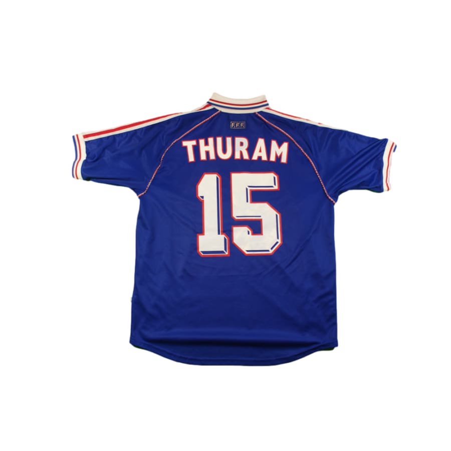 Maillot équipe de France vintage domicile N°15 THURAM 1998-1999 - Adidas - Equipe de France