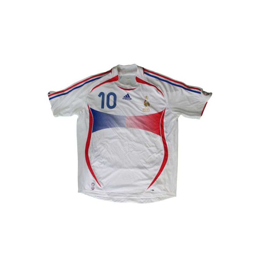 Maillot Equipe de France vintage extérieur #10 Zidane 2005-2006 - Adidas - Equipe de France