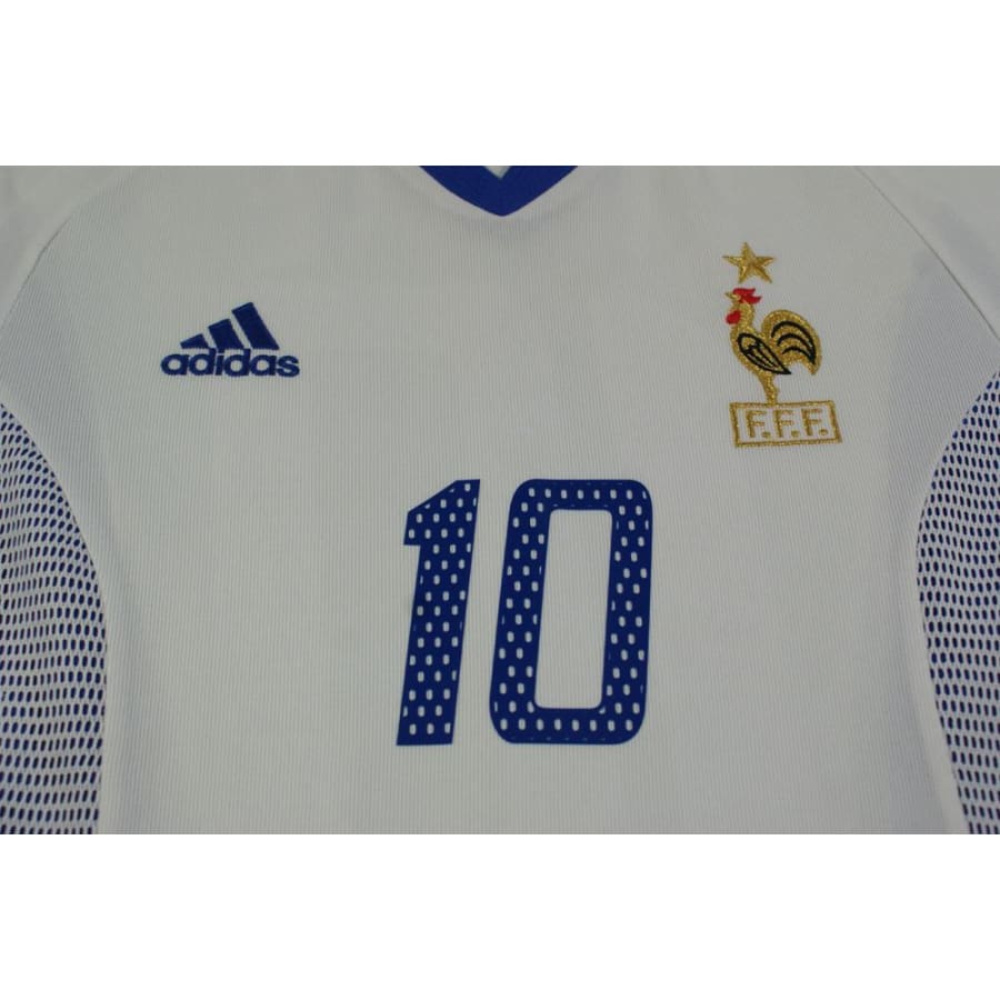 Maillot Adidas Equipe De France Extérieur 2002-2003 - N°10 Zidane - Taille XL