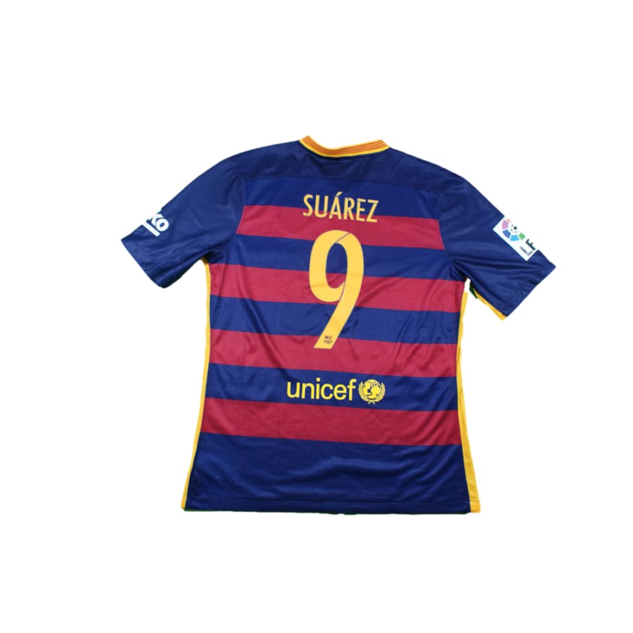 Maillot Domicile FC Barcelone 2015/2016 Taille S - Nike, #9 Suarez, Occasion