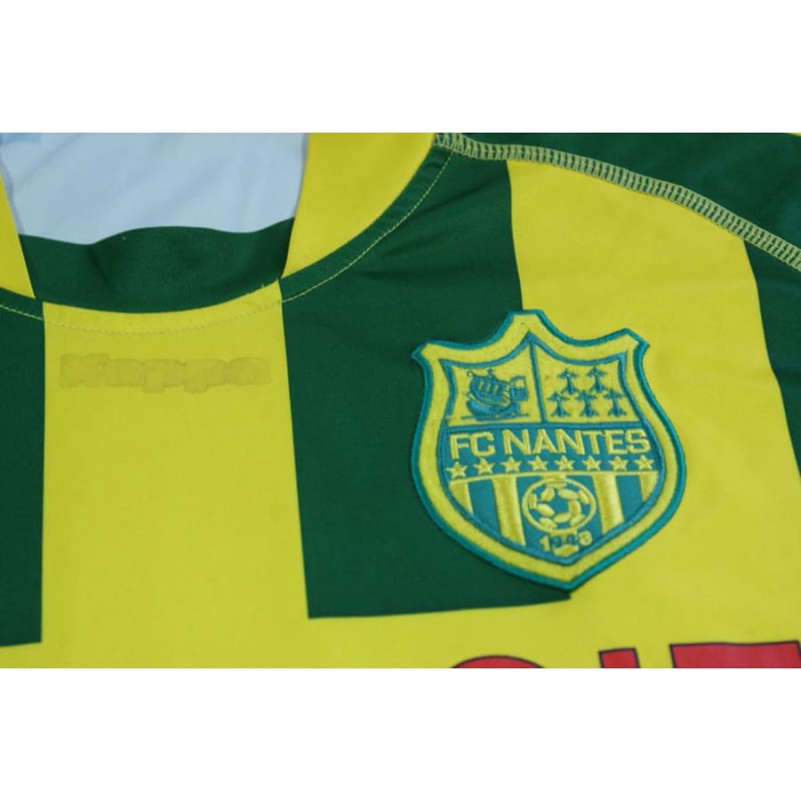Maillot Vintage FC Nantes - Kappa 2010 - Domicile Jaune Et Vert - Taille M