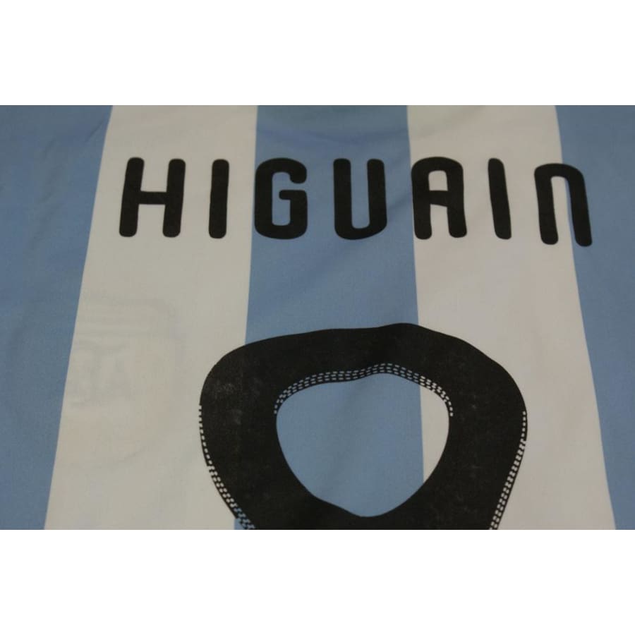 Maillot foot rétro Argentine domicile N°9 HIGUAIN années 2010 - Adidas - Argentine