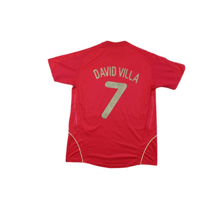 Maillot foot rétro domicile équipe d’Espagne N°7 DAVID VILLA 2008-2009 - Adidas - Espagne