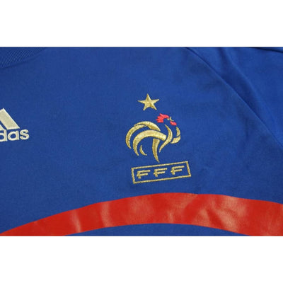 Maillot foot rétro équipe de France domicile enfant N°9 BENZEMA 2008-2009 - Adidas - Equipe de France