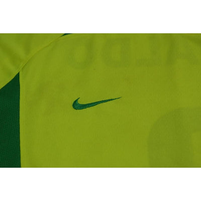 Maillot foot vintage Brésil domicile N°9 RONALDO 2002-2003 - Nike - Brésil