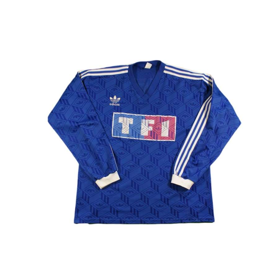 Maillot De Foot Rétro Adidas – Coupe De France TF1, Taille L, Manches Longues