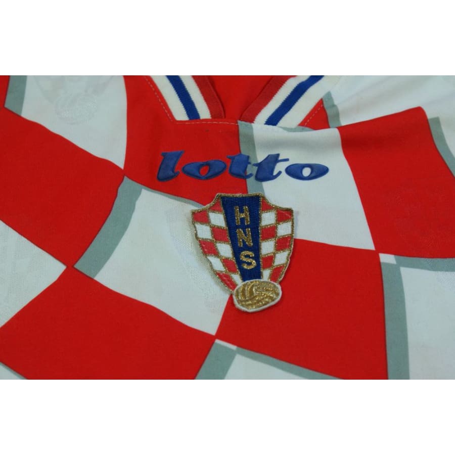Maillot foot vintage Croatie domicile 1998-1999 - Lotto - Croatie