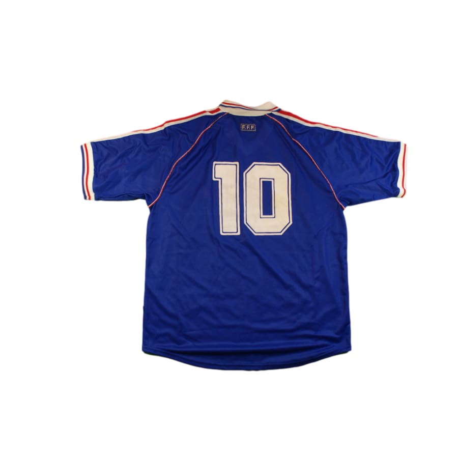 Maillot foot vintage équipe de France domicile N°10 1998-1999 - Adidas - Equipe de France