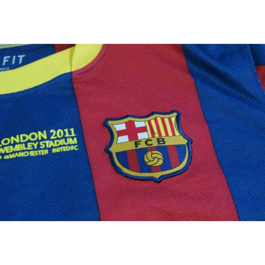 Maillot foot vintage FC Barcelone domicile N°7 DAVID VILLE 2010-2011 - Nike - Barcelone