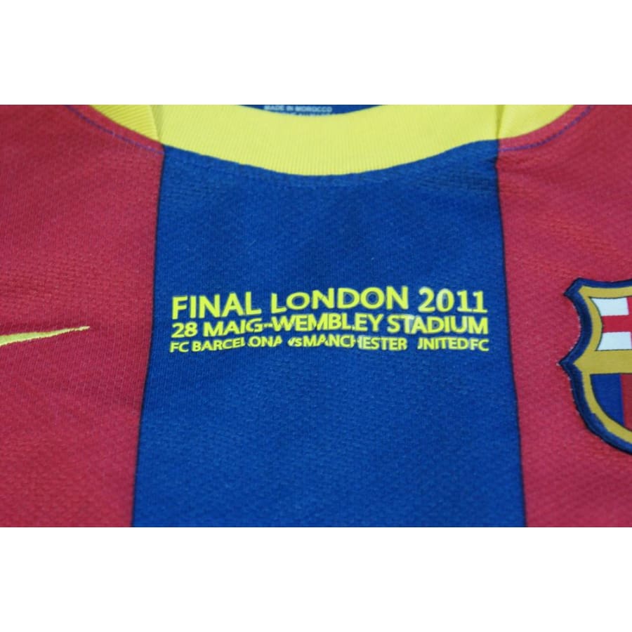 Maillot foot vintage FC Barcelone domicile N°7 DAVID VILLE 2010-2011 - Nike - Barcelone