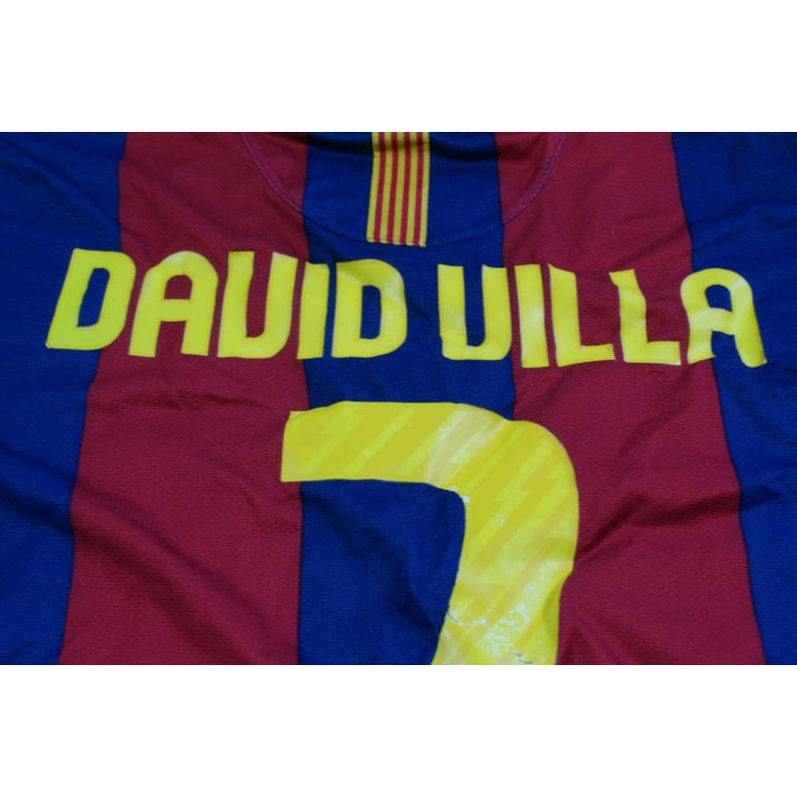 Maillot foot vintage FC Barcelone domicile N°7 DAVID VILLE 2010-2011 - Nike - Barcelone