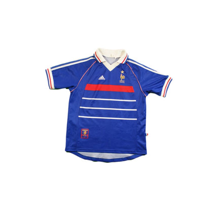 Maillot football rétro équipe de France domicile enfant N°9 AVRANCHE 1998-1999 - Adidas - Equipe de France
