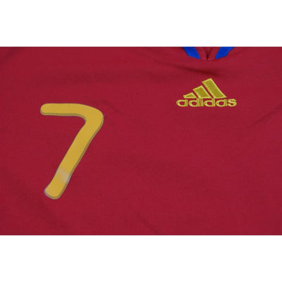 Maillot football rétro Espagne domicile N°7 DAVID VILLA 2010-2011 - Adidas - Espagne