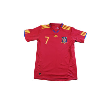 Maillot football rétro Espagne domicile N°7 DAVID VILLA 2010-2011 - Adidas - Espagne