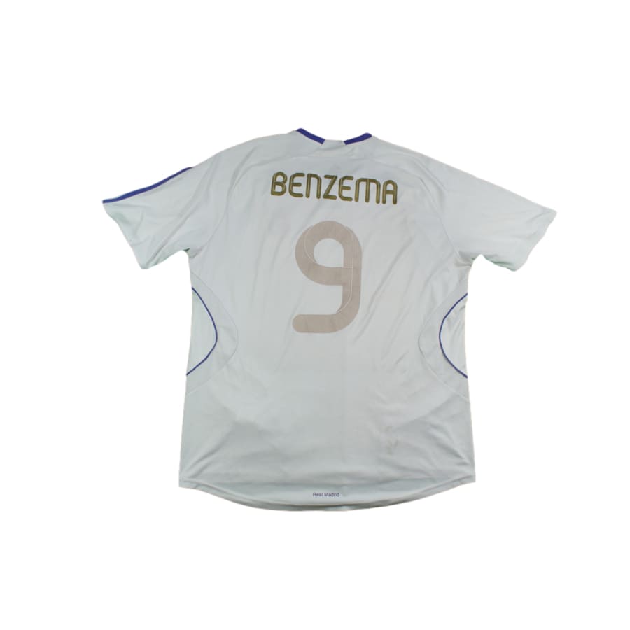 Maillot football rétro Real Madrid domicile N°9 BENZEMA 2007-2008 - Adidas - Real Madrid