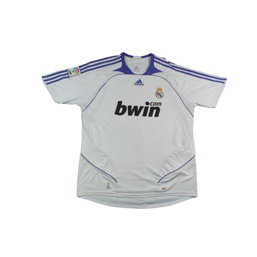 Maillot football rétro Real Madrid domicile N°9 BENZEMA 2007-2008 - Adidas - Real Madrid