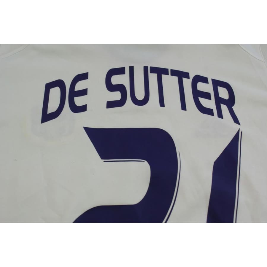 Maillot football vintage Anderlecht extérieur N°21 DE SUTTER 2005-2006 - Adidas - RSC Anderlecht