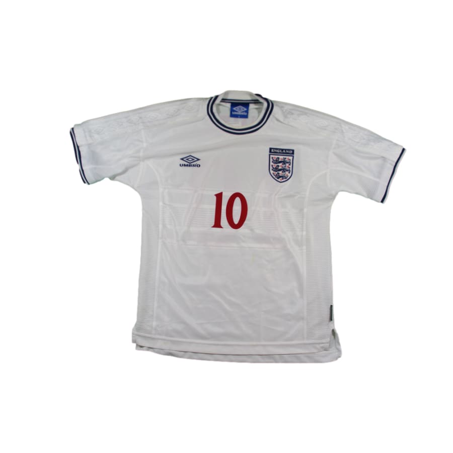 Maillot football vintage Angleterre domicile #10 OWEN 2000-2001 - Umbro - Angleterre