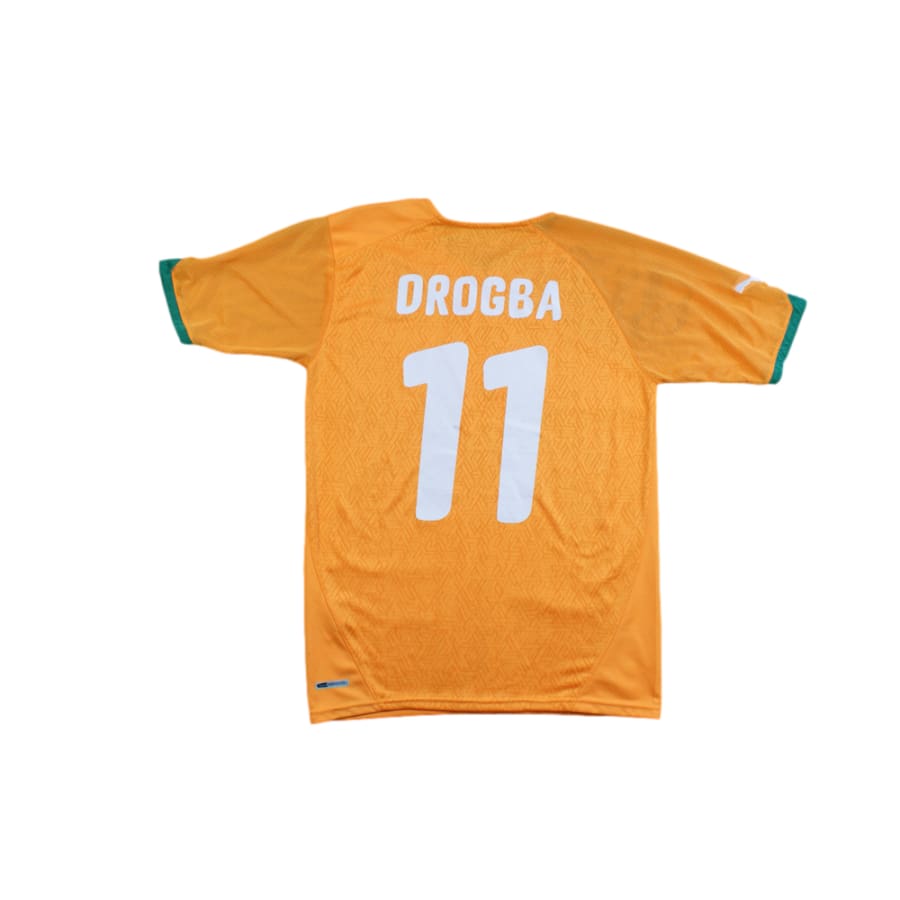 Maillot football vintage Côte d’Ivoire domicile N°11 DROGBA 2010-2011 - Puma - Côte d’Ivoire